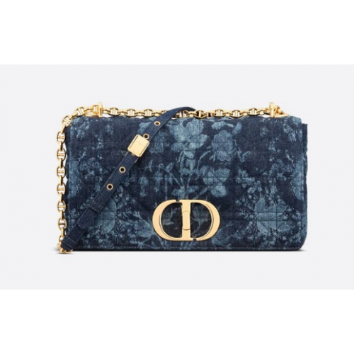 GEANT MARE DIOR CARO Blue Dior Flowers Cannage Denim M9243UJ
