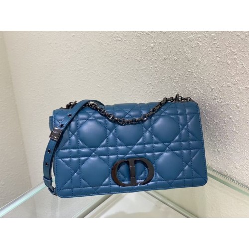 GEANT MARE DIOR CARO Gradient Cannage Lambskin M9243E albastru