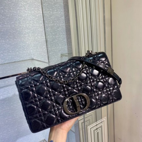 GEANTĂ DIOR CARO MARE Piele cearată importată M9243 neagră