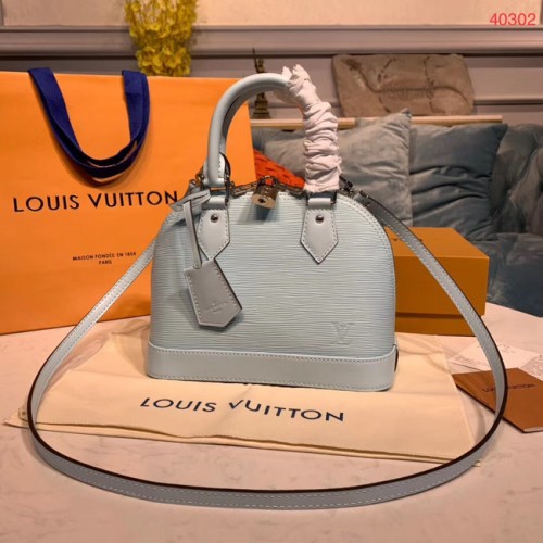 LOUIS VUITTON M40302 EPI LEATHER ALMA MICĂ ALBASTRU DESCHIS