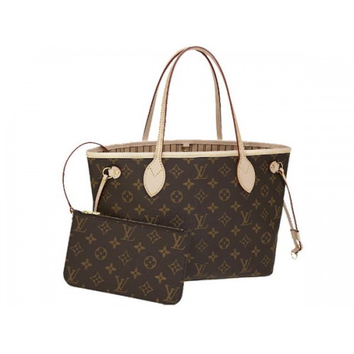 Geantă Louis Vuitton M41000 Monogram Canvas Neverfull PM Bej