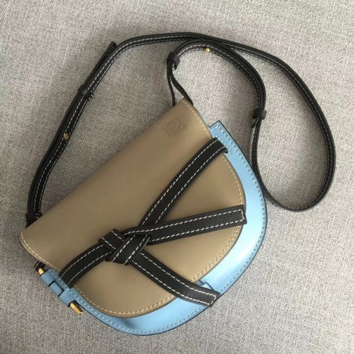 Genți Loewe Crossbody Original Leather 8088 Caisă albastru deschis