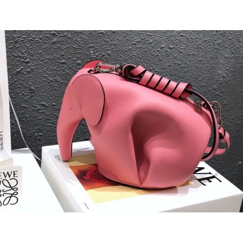 Geantă de umăr Loewe Elephant Mini din piele LE8922 roz