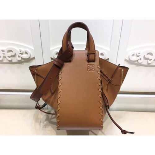 Geantă Loewe Hammock Leather Original L9128 Maro
