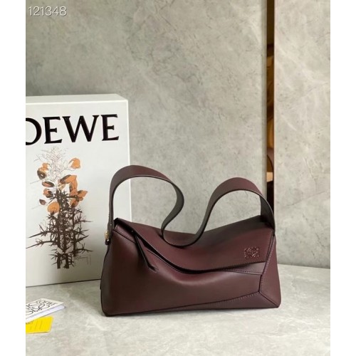 Geantă Loewe Original din piele LE10188 Burgundy