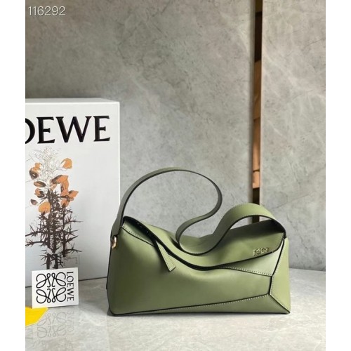 Geantă Loewe Original din piele LE10188 verde