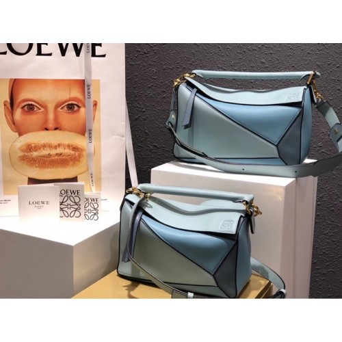 Geantă Loewe Puzzle Original Leather B9124 albastră