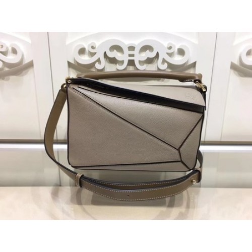 Geantă tote Loewe Puzzle din piele de vițel 9122 gri