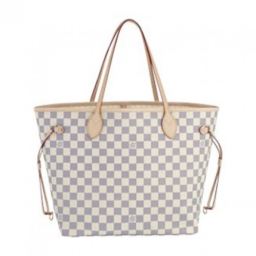 Geantă Louis Vuitton Damier Azur Canvas Neverfull MM N51107