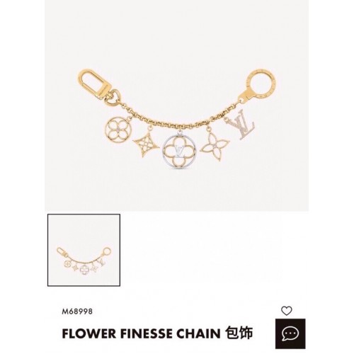 Louis Vuitton ȘI BRELOC CU LANȚ PENTRU GEANTĂ CU FLORI ÎNFLORITE CE9352