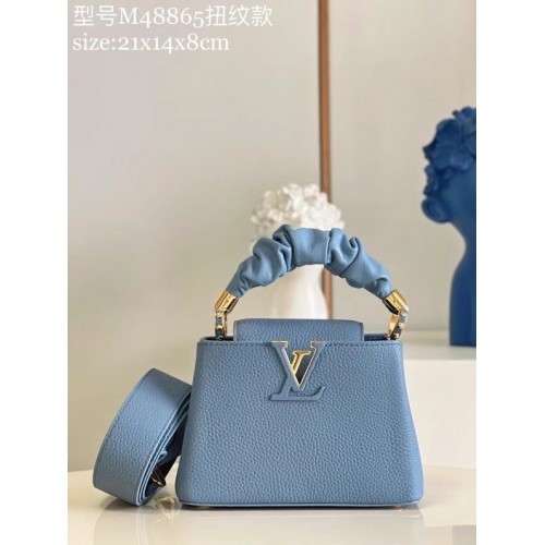 Louis Vuitton CAPUCINES MINI M58586 Albastru amurg