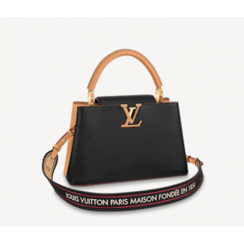 Louis Vuitton CAPUCINES MM M58608 Negru și Bej Arizona