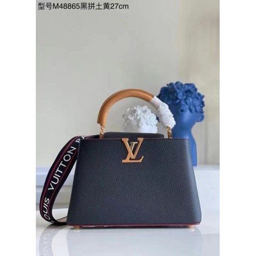 Louis Vuitton CAPUCINES Original Leather PM M48865 negru