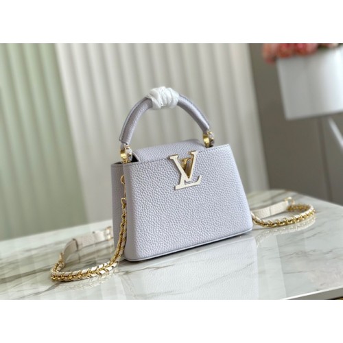 Louis Vuitton CAPUCINES PM M57228 Alb Perlat