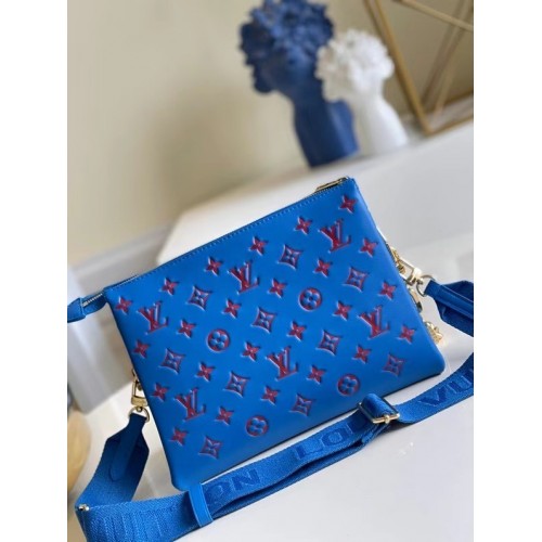 Louis Vuitton COUSSIN PM M58628 albastru și roșu