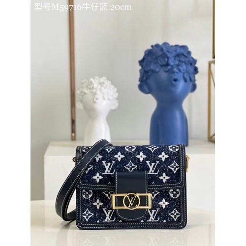 Geantă Louis Vuitton DAUPHINE PM M59480 Bleumarin