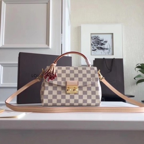 Geantă Croisette din pânză Louis Vuitton Damier Azur N41581