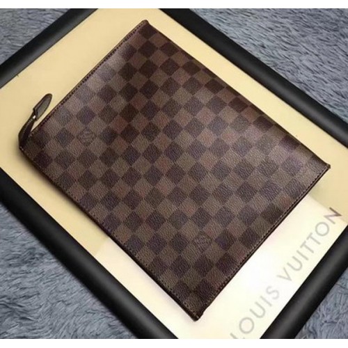 Louis Vuitton Damier Ebene Husa de toaletă din pânză 26 N47542