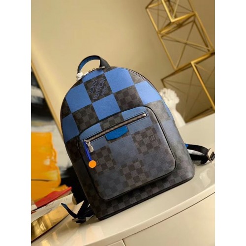 Rucsac Louis Vuitton Damier Graphite Canvas Original din piele N40402 albastru