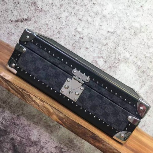 Cutie ceasuri Louis Vuitton Damier Graphite Canvas 40664 Negru