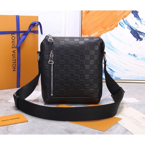 Geantă Louis Vuitton Discovery Messenger BB Original din piele N42418 neagră