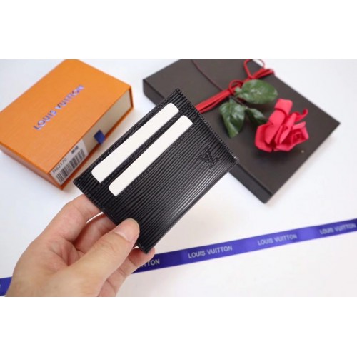 Louis Vuitton PORTCARTE din piele Epi M60721 negru