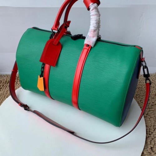 Geantă Louis Vuitton Epi Leather Keepall SUPREME 45CM M45419 cu curea de umăr verde