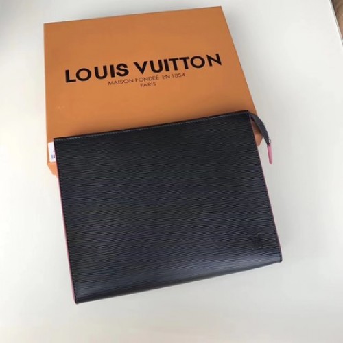 Louis Vuitton Geantă de toaletă din piele Epi 26 M67184 Negru și roz
