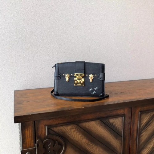 Louis Vuitton Geantă de mână din piele Epi TRUNK M51697 neagră