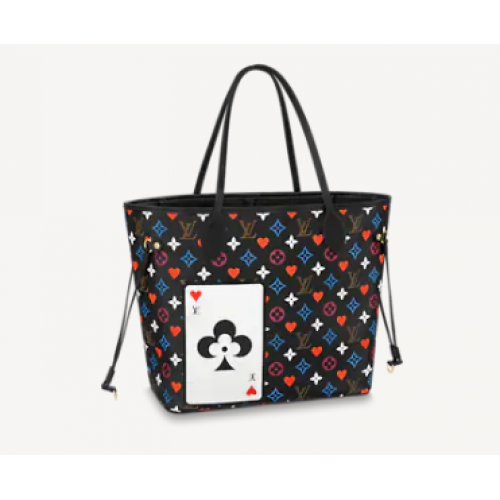 Geantă Louis Vuitton GAME ON NEVERFULL MM M57483 neagră