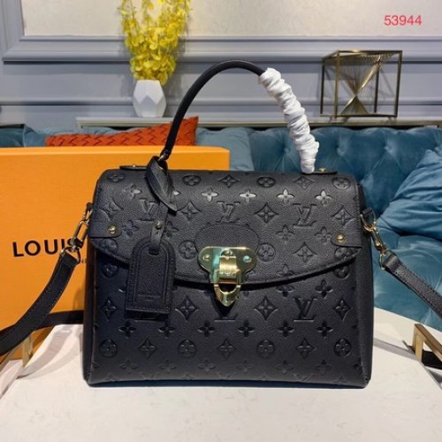 Louis Vuitton Georges MM Monogram Empreinte Piele Originală M53944 Negru
