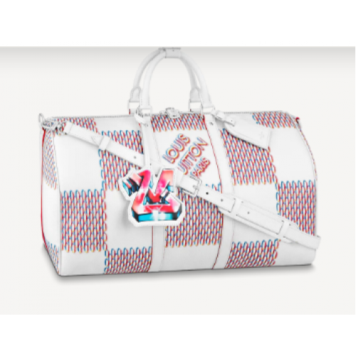 Louis Vuitton KEEPALL 50B M20563 Alb