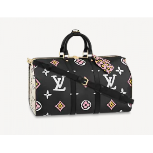 Louis Vuitton Geantă KEEPALL BANDOULIERE 45 M58656 neagră