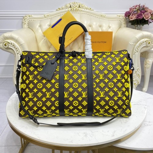 Louis Vuitton Geantă KEEPALL BANDOULIERE 50 M45069 galbenă