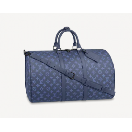 Louis Vuitton Geantă KEEPALL BANDOULIERE 50 M45731 Albastru marin