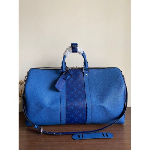 Louis Vuitton Geantă KEEPALL BANDOULIERE 50 M53766 Albastră