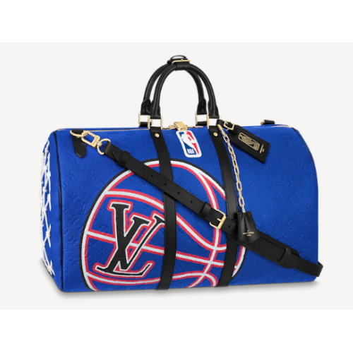 Louis Vuitton Geantă KEEPALL BANDOULIERE 55 M21105 Albastră