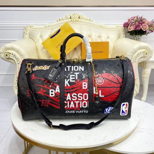 Louis Vuitton Geantă KEEPALL BANDOULIERE 55 M58516 neagră