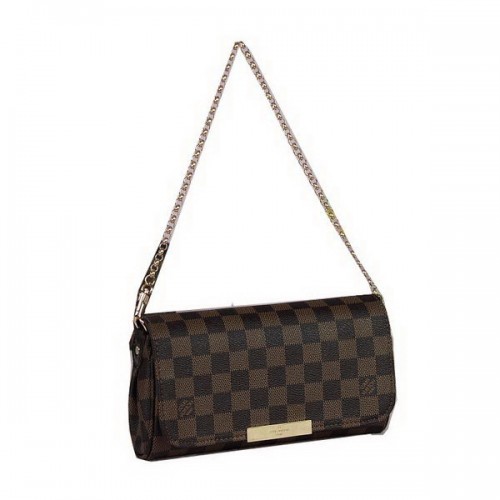 Geantă de umăr preferată din pânză Louis Vuitton N41276 Damier Ebene