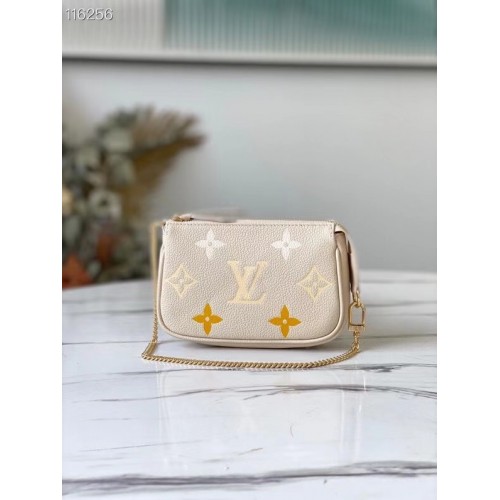 Louis Vuitton MINI POUCHETTE ACCESSORIES M80501 Crem Șofran