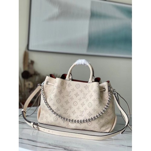 Geantă tote Louis Vuitton Mahina din piele Bella M59203 bej