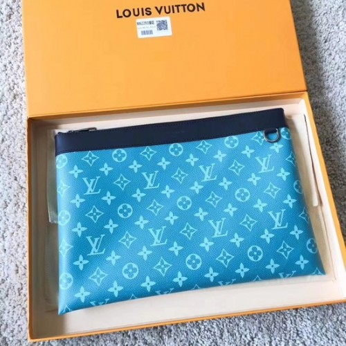 Geantă de mână Louis Vuitton Monogram Canvas Clutch POCHETTE APOLLO 61692 albastru deschis