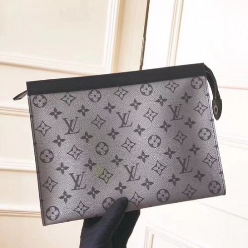 Geantă de mână Louis Vuitton Monogram Canvas Clutch POCHETTE APOLLO A61692 Argintie
