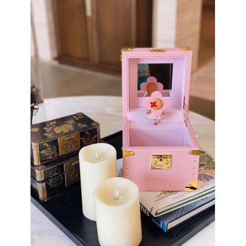 Cutie de bijuterii muzicale Louis Vuitton Monogram Canvas M7896 Roz