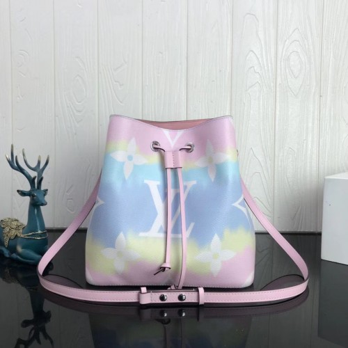 Louis Vuitton Monogram Canvas Neonoe Original Leather M45126 Roz și Albastru