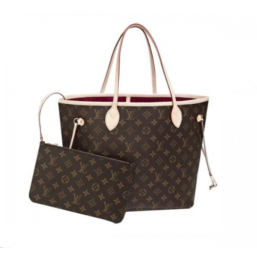 Geantă Louis Vuitton Monogram Canvas Neverfull MM M40996 Fuchsia