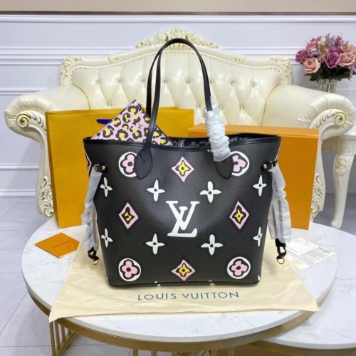 Geantă Louis Vuitton Monogram Canvas Neverfull MM M45818 Negru