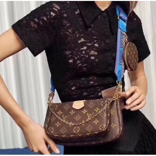 Louis Vuitton Monogram Canvas Original Leather M44823 albastru