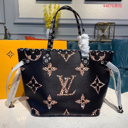 Geantă Louis Vuitton Monogram Canvas Original Leather NEVERFULL MM M44567 Negru