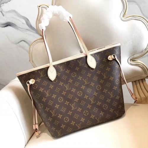 Geantă Louis Vuitton Monogram Canvas Original NEVERFULL MM M40997 roșie